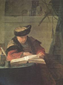 Jean Baptiste Simeon Chardin Le Souffleur(Portrait of Joseph Aved,the Painter,Known as A Chemist in His Laboratory) (mk05) china oil painting image
